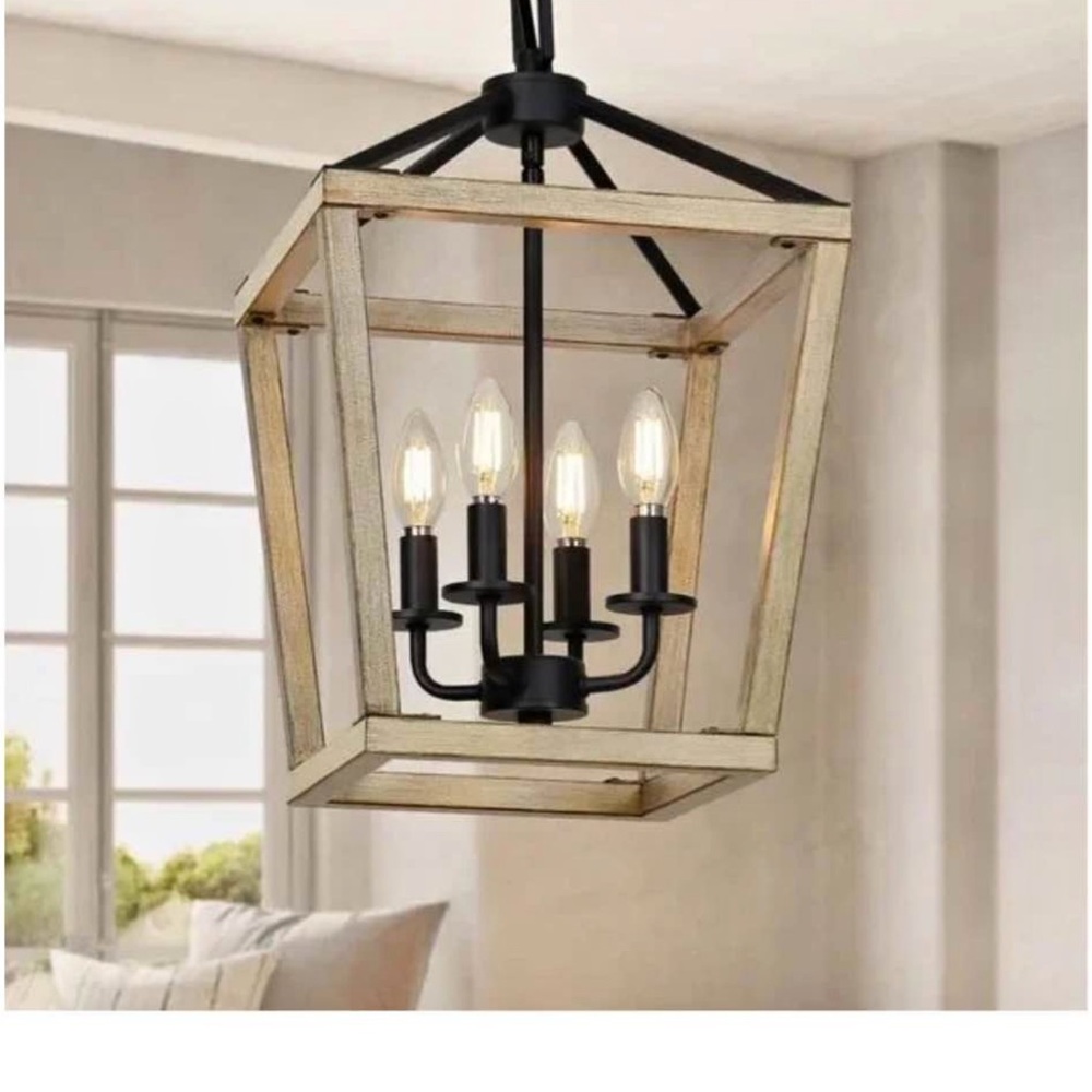 Seaside Village 4-Light Chandelier Ceiling Lantern - Picture 2 of 2